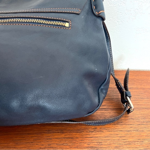 Dooney & Bourke Montecatini Braided Saddle Bag Crossbody in Navy - D&B Italia - Picture 7 of 16